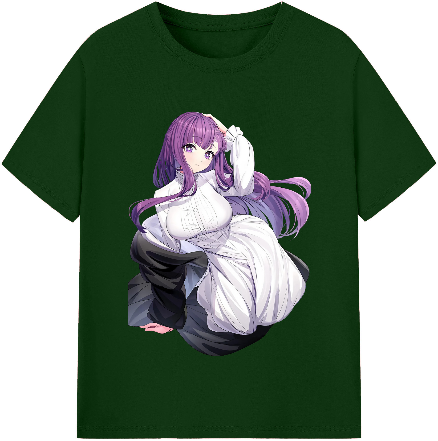 （画像用） 葬送のフリーレン Frieren 綿100％半袖Tシャツ（フロントプリント）